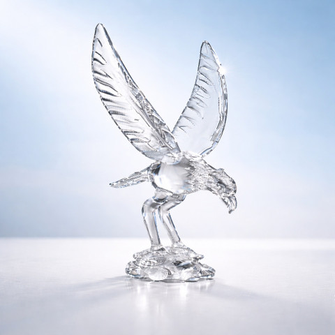 Florensa Crystal Glass Flying Eagle Showpiece | Eagle Statue for