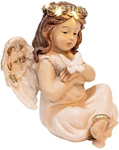 Floryden Christmas Lighted Angel With Butterfly Figurine