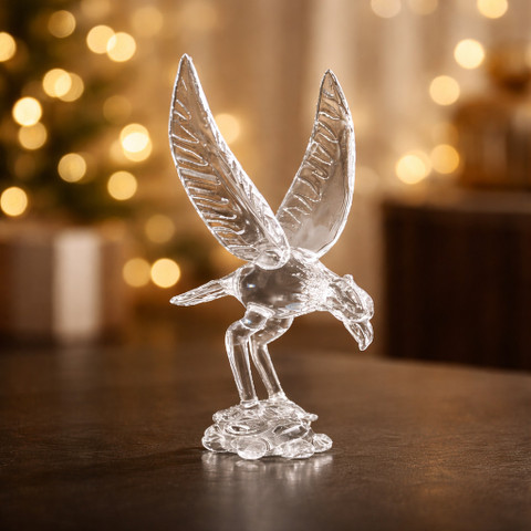 Florensa Crystal Glass Flying Eagle Showpiece | Eagle Statue for