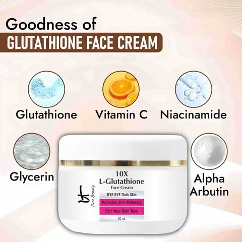best glutathione face cream india IT Pure Beauty L- For Oily Skin & Dry Skin Brightening , Anti Ageing Price in KP Cream, 75g | Styling Nuestra crema facial con Capsule Count:60