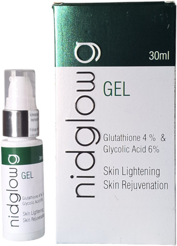 Nidglow g Gel with Glutathione 4% & Glycolic Acid 6%, Brightening &  Exfoliating Skincare Solution for Dark Spots & Hyperpigmentation Price in  India - Buy Nidglow g Gel with Glutathione 4% &