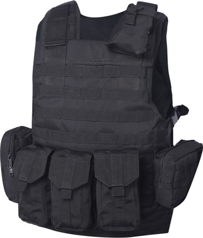 ウェア Ballin NYC Military VEST Black VEER-ON PU Coated Nylon Fabric Army Vest For Men Smart Jacket