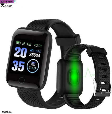 Bashaam DS1863 ID116_ PLUS MULTI FACES BLUETOOTH SMARTWATCH BLACK