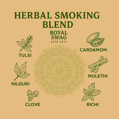 ROYAL SWAG Tulsi Flavour Herbal Blend | Herbal Smoking Mix | Pack of 2 (10 g) Smoking Cessations Price in India - Buy ROYAL SWAG Tulsi Flavour Herbal Blend