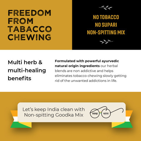 how to quit chewing tobacco gutkha Goodka OG Formula to Quit Chewing Tobacco, Pan Masala, Gutkha & Khaini |  100% Ayurvedic Smoking Cessations Price in India