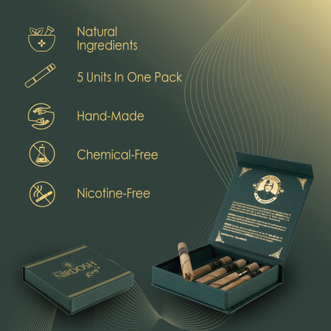 Nirdosh King's Premium Herbal Cigar | Tobacco Free - Nicotine Free Smoking  Cessations Price in India - Buy Nirdosh King's Premium Herbal Cigar | Tobacco  Free