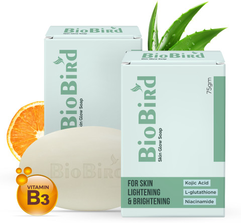 BioBird Skin Glow Kojic Acid Soap, L-Glutathione Soap and Niacinamide Soap  | 75gn X 2 - Price in India, Buy BioBird Skin Glow Kojic Acid Soap, L-Glutathione  Soap and Niacinamide Soap |