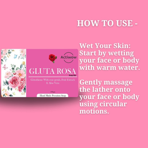 ACTIWOW Gluta Rosa Soap with Glutathione Powder for Skin Glow GLUTA22 -  Price in India, Buy ACTIWOW Gluta Rosa Soap with Glutathione Powder for  Skin Glow GLUTA22 Online In India, Reviews, Ratings