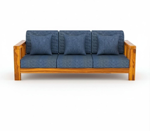 WhiteBeard Wood Sofa Set/Sofa Set 5 Seater/Wooden Sofa Set For