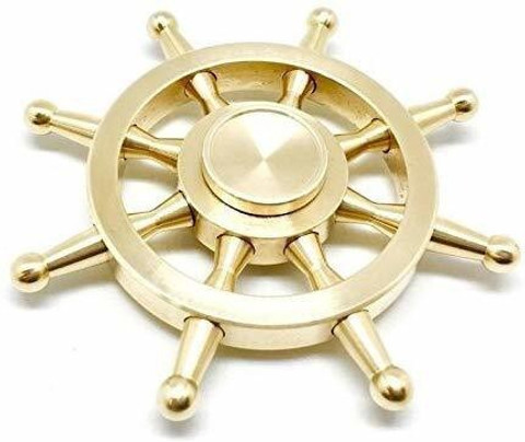 PREMSONS High Quality Metal Fidget Spinners (Gold Ship Wheels