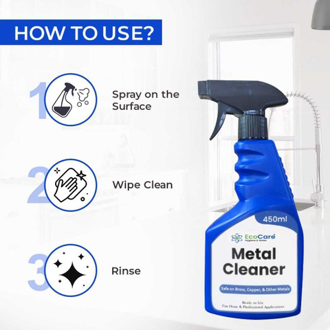 Eko Power Metal Liquid Cleaner & Polish|Safe On Brass, Copper, Steel ...