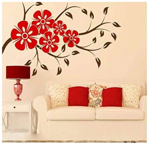 Kayra Decor (KDS36045) five beautiful flowers swirl design for