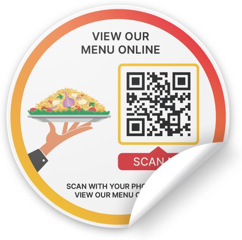 Restaurant Sticker Menu Qr Code Scan Me 10 cm Restaurant Business QR Code Sticker | Veg, Non-Veg, and ...