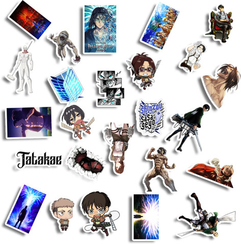 animo india Attack on Titan sticker pack of 24 Pack of 24 Price in ...