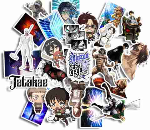 animo india Attack on Titan sticker pack of 24 Pack of 24 Price in ...