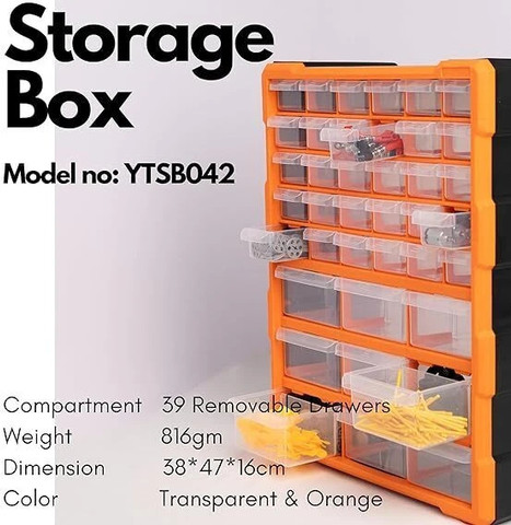 Yellow Tommy (YTSB042) 39-Compartment Organizer Stackable Design