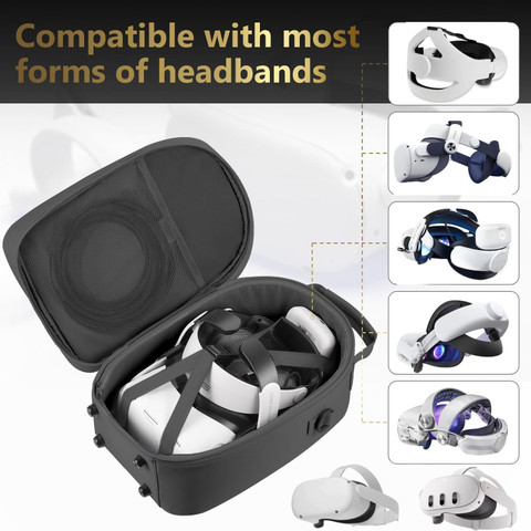 ZITRONIX Carrying Case for Meta Quest 3/Quest 3/Vision Pro, Hard