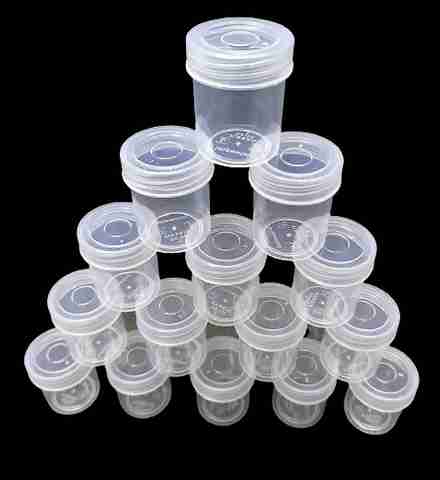 Pranavi Small Tiny Containers Plastic Clear Box with Screw lid 10 ml ...