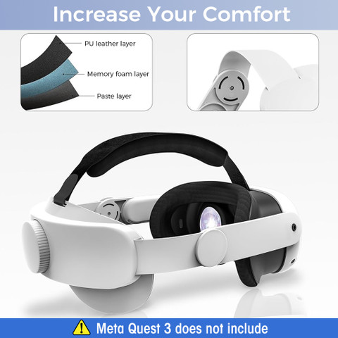 ZITRONIX Adjustable Head Strap for Oculus Quest 3 Replacement