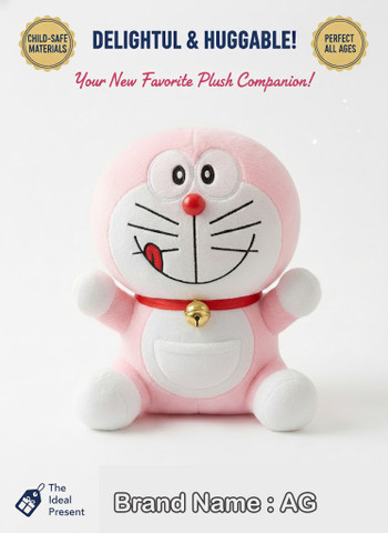 A G Enterprises Premium Pink Doraemon Plush Toy - Super Soft