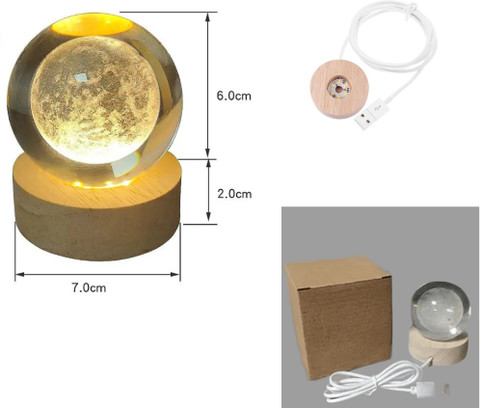 Lilone Couple Swan Love Crystal Ball USB Lamp Night Lamp Price in