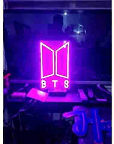AS GLOWSIGNS BTS Logo LED Neon Lights Size (24 X 15) inch Night Lamp ...