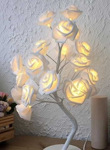 Lilone AtneP LED White Rose Tree Home Decoration 24 LED Lighting