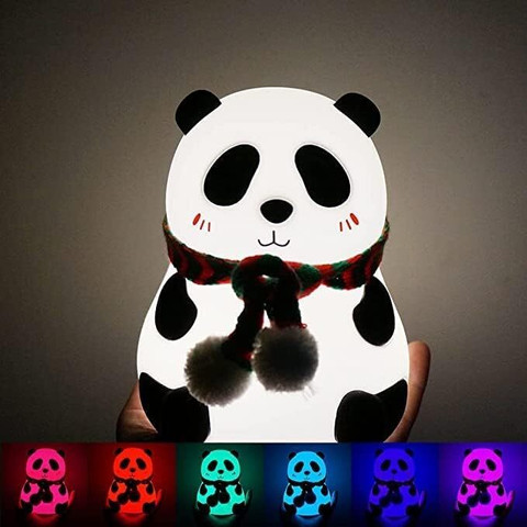 Desidiya Panda Lamp, Panda Touch Silicone Lamp, 7 Colour Changing
