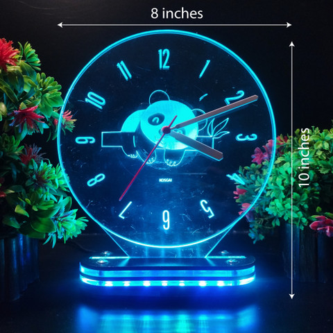 Kosgai 3D Acrylic Modern Panda Design Multicolor Wall Clock