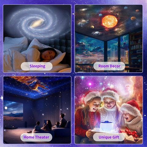 6-Pack Realistic Constellation & Galaxy Projector Discs - 4K Ultra HD For Star Projector Lamps (Projector Device NOT Included)
