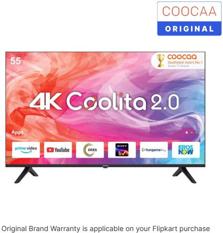 Coocaa Frameless 138 cm (55 inch) Ultra HD (4K) LED Smart Coolita