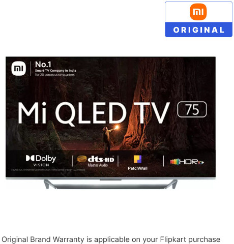 XIAOMI by Mi Q1 189.34 cm (75 inch) QLED Ultra HD (4K) Smart