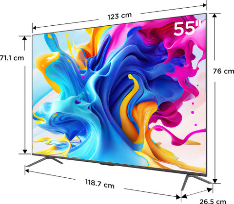 TCL C645 139 cm (55 inch) QLED Ultra HD (4K) Smart Google TV with