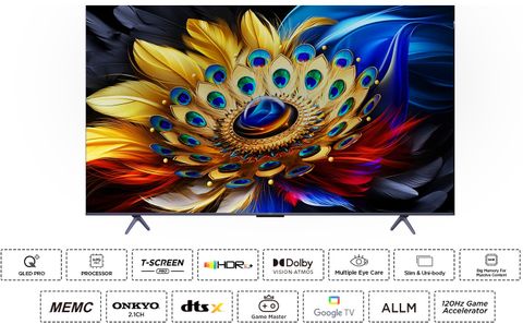 TCL 215 cm (85 inch) QLED Ultra HD (4K) Smart Google TV with T-SCREEN ...