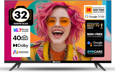 KODAK 80 cm (32 inch) QLED HD Ready Smart Google TV 2026 Edition