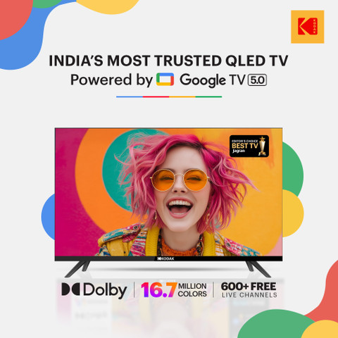 KODAK 80 cm (32 inch) QLED HD Ready Smart Google TV 2026 Edition