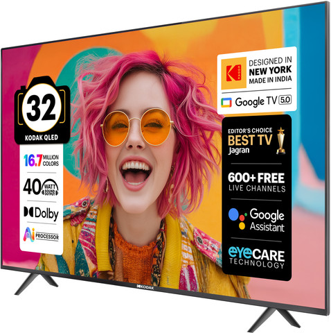 KODAK 80 cm (32 inch) QLED HD Ready Smart Google TV 2026 Edition