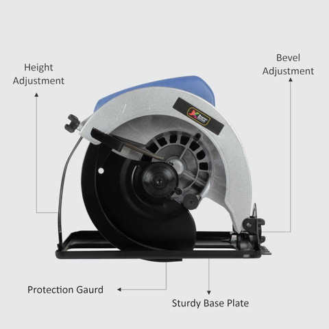 JK Super Drive 7 Inch Circular Saw, 1100W, 4500 RPM Handheld Tile