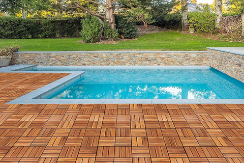 ブルーツリー　3デック Plantex Merbau Wood Deck Tiles for Garden Waterproof Flooring