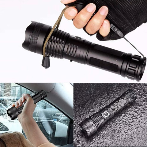 3BAAN X466(ZOOMABLE METAL)5 Modes Flashlight, Super Bright Torch