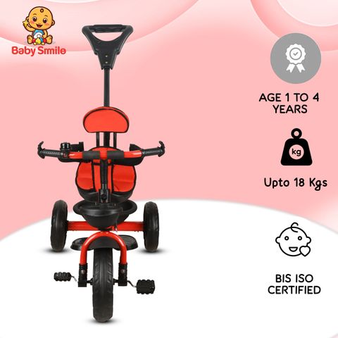 Baby Smile Tricycle with Parental Handle |cycle 2 to 5 yeas and