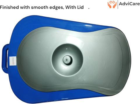AdviCare AdviCare Bedpan Unisex Adult Bed Pan with Lid Polypropylene ...