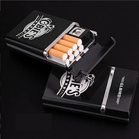 cigarette case with lighter flipkart Eyuvaa Stylish Lighter, 2 in 1 USB Cigarette Box for Men Pocket Lighter Price in India Foxne Point Cigarette Case Sleek