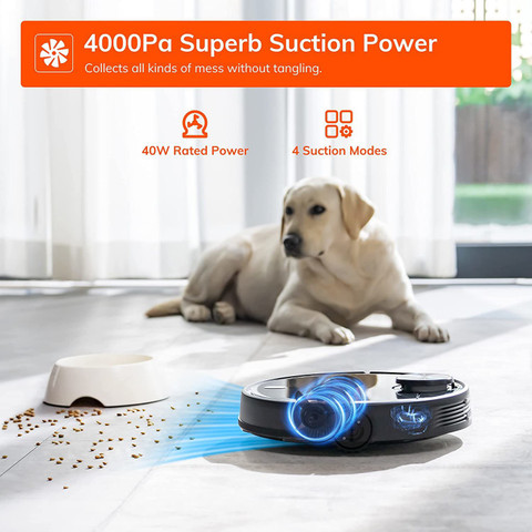 【A+】ILIFE(アイライフ) ロボット掃除機 A11 ILIFE A11 Robot Vacuum and Mop Combo,4000Pa,Hybrid 2-in-1 Robot