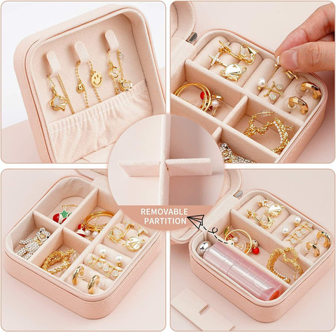 PINZOR Leather Small Jewellery Box Jewellery store box, travel box