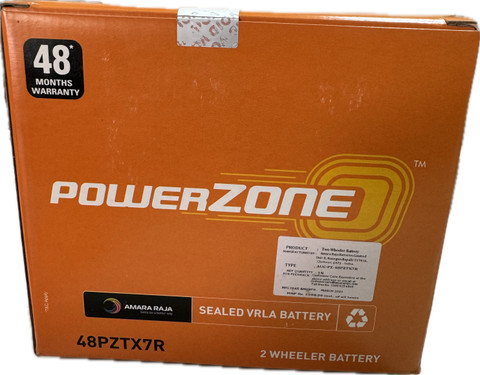 POWERZONE AUC-PZ-48PZTX7R 7 Ah Battery for Bike Price in India