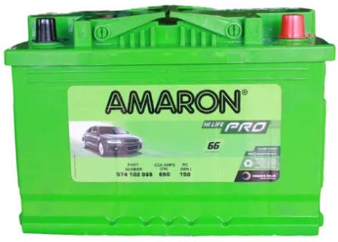 AMARON 566112060 (DIN66) 60 Ah Battery for Car Price in India