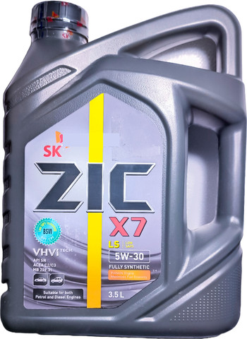 ZIC X7 5W-30 (3.5 L, API SN Plus) Fully Synthetic Car Engine Oil