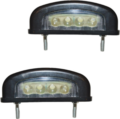 4x Chrome 6 LED License Plate Tag Light Lamp For Truck SUV Trailer Van Universal