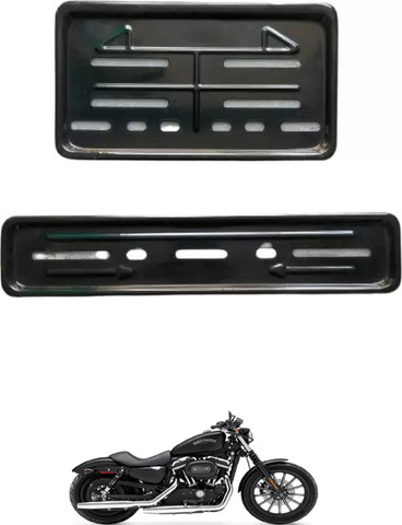 E-Shoppe Bike Number Plate Frame (Front & Back) For Iron 883 Bike